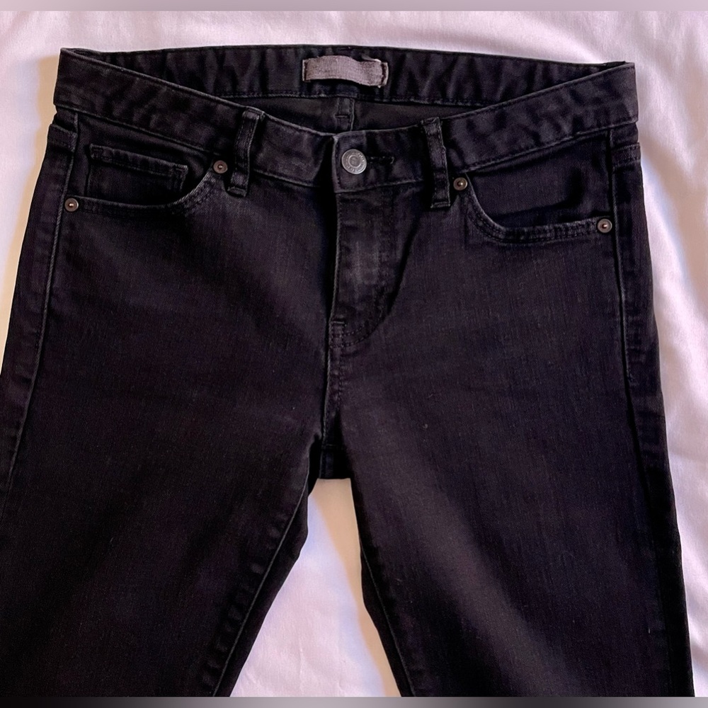 UNIQLO Women’s Black denim pants 25x33 skinny jeans slim fit tall